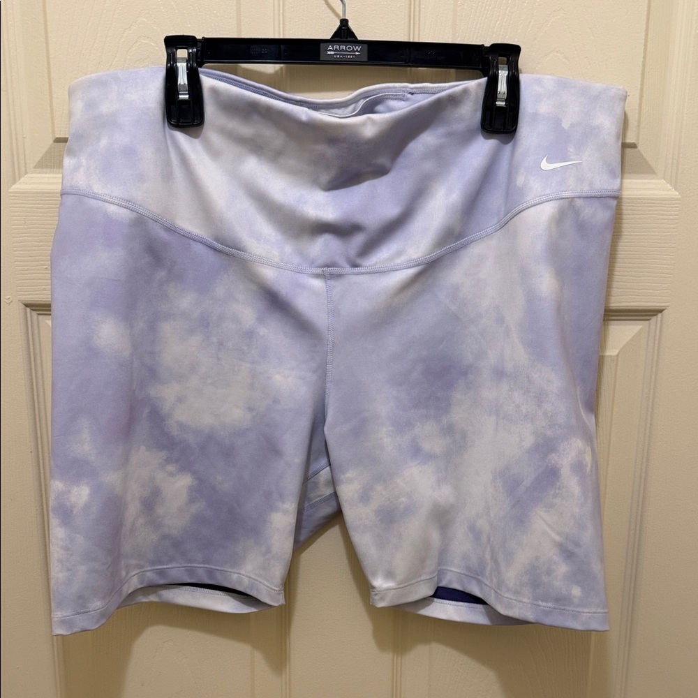 Nike Lavender Tie-Dye Bike Shorts
